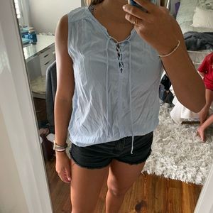 VELVET | Blue Tie Up Tank